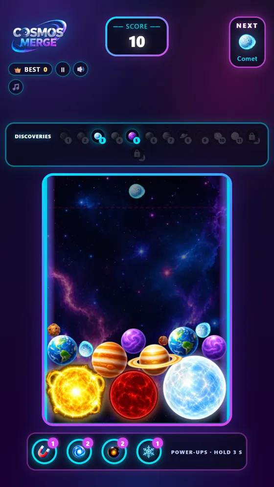 Cosmos Merge — gameplay
